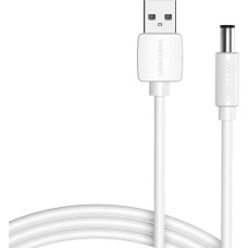 Vention Power Cable USB 2.0 to DC 5.5mm Barrel Jack 5V Vention CEYWF 1m (white)