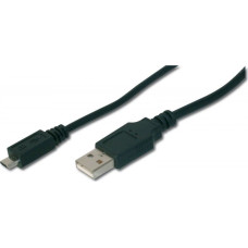 Digitus USB cable Digitus USB-A - microUSB 1 m Black (AK300110010S)
