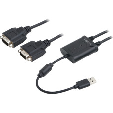 Logilink USB adapter LogiLink USB - RS-232 x2 Black (AU0031)