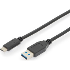 Digitus USB cable Digitus USB-A - USB-C 1 m Black (AK-300146-010-S)