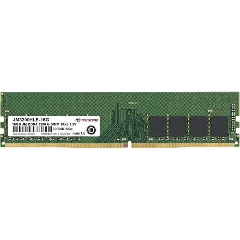 Transcend 16GB DDR4 3200 MT/s UDIMM 288pin 1R x8 unbuffered