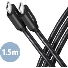 Axagon CABLE USB-C TO USB-C 1.5M 60W/BLACK BUCM3-CM15AB AXAGON