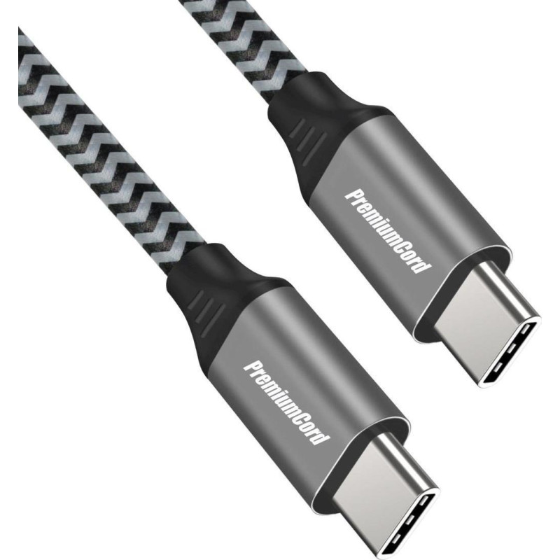 Premiumcord USB cable PremiumCord USB-C - USB-C 1.5 m Black and grey (ku31cw15)
