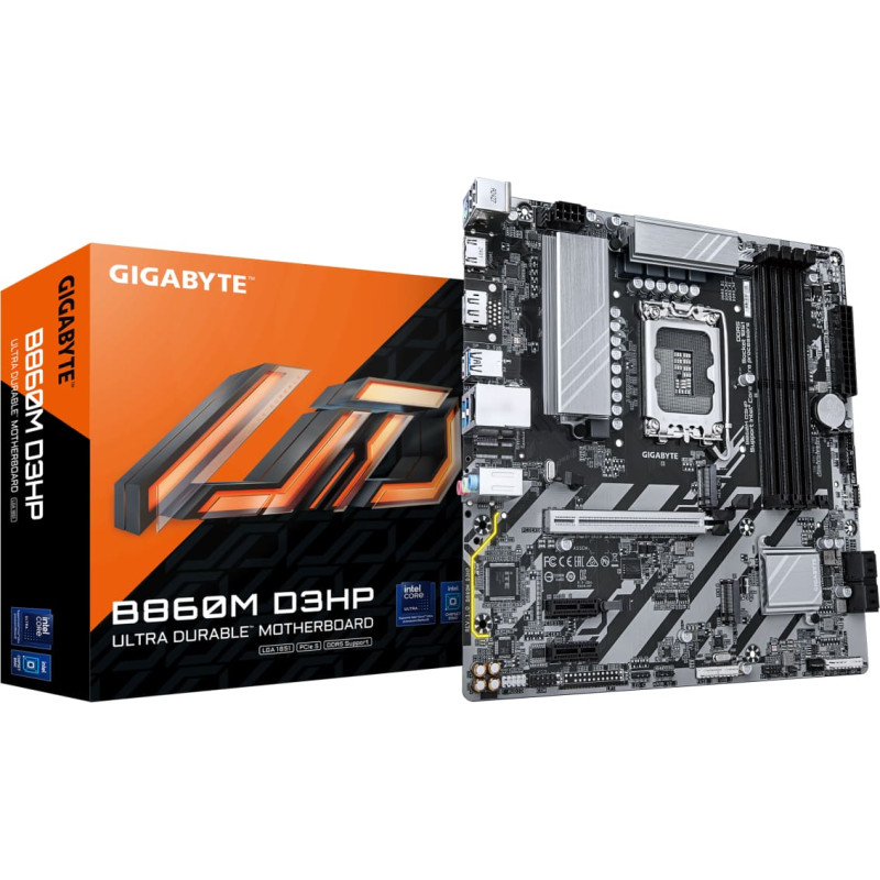 Gigabyte B860M D3HP - Socket 1851 - motherboard (white)