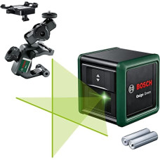 Bosch Cross line laser Quigo Green II, with clamp (green/black, green laser lines, range 10 meters)