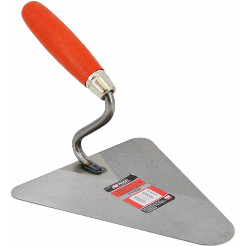 Awtools AW GROUND STEEL TRIANGULAR  BUCKET TROWEL  220mm/ WOODEN HANDLE