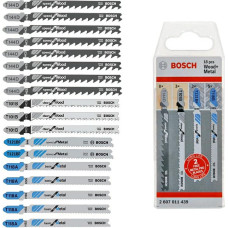 Bosch JIGSAW BLADE SET T SHANK WOOD/METAL 18PCS