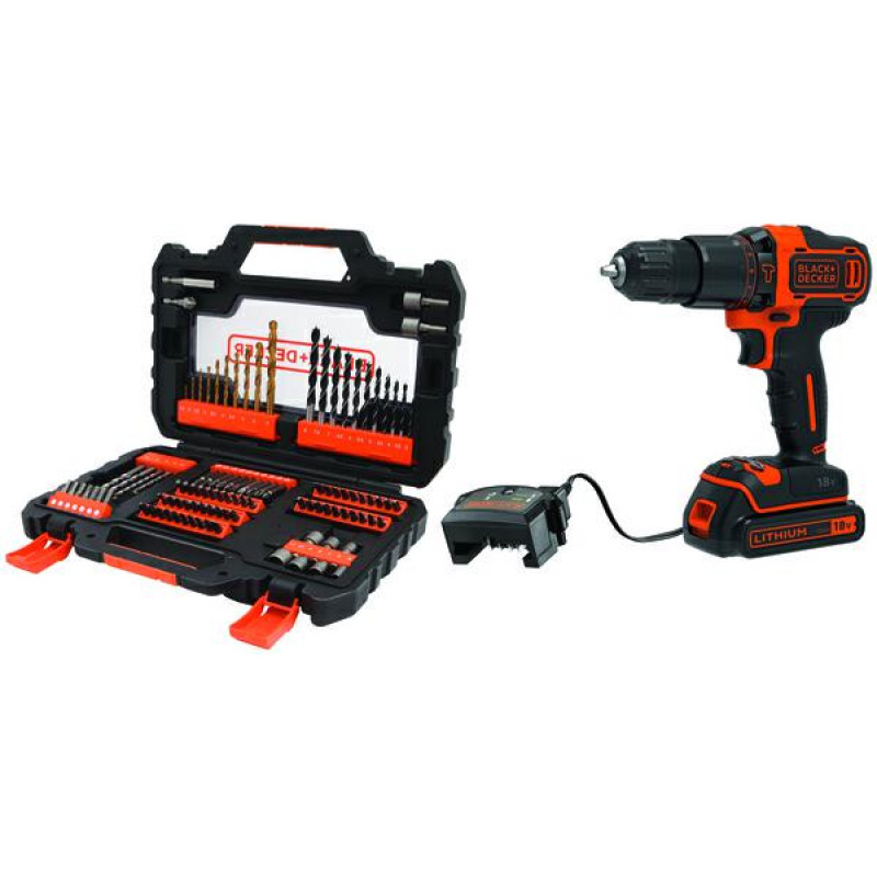 Black+Decker WKRĘTARKA UDAR.18V BDCHD18S1A +104 ACC 1x1,5Ah