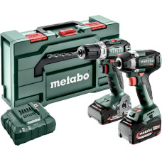 Metabo .ZESTAW COMBO 18V 2.9.2 (BS 18 L BL + SSW 300) 1x5,2Ah 1x2,0Ah METABOX