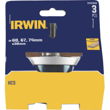 Irwin OTWORNICE DO DREWNA HCS 60, 67 i 74mm x 30mm do drewna z trzpieniem mocującym i wiertłem centr