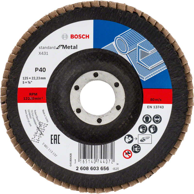 Bosch SHEET BLADE 125MM X431 P 40 STANDARD FOR METAL BLADE