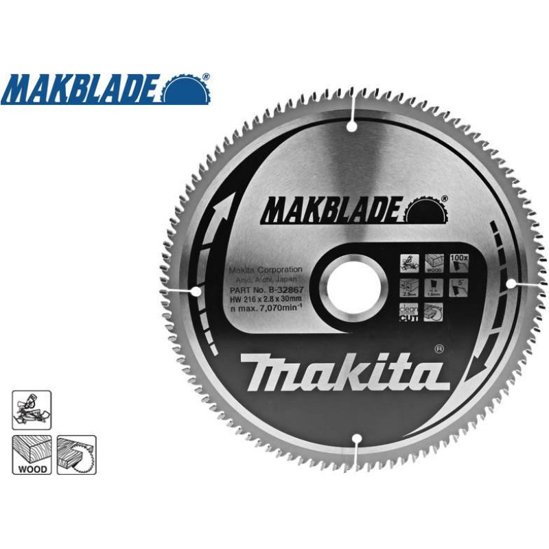 Makita PIŁA TARCZOWA  216x30x100z MAKBLADE DREWNO