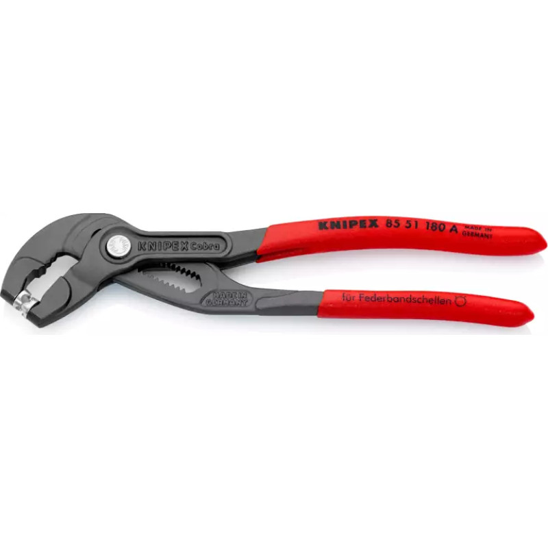 Knipex SZCZYPCE NASTAWNE 180mm DO OPASEK Z TASMY SPRĘŻYNOWEJ