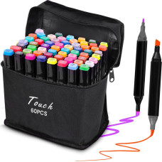 Extralink | Alcohol marker set | 60 colors, dual tips