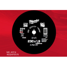 Milwaukee TARCZA DO CIĘCIA METALU 230 x 1,9 x 22,2mm TRADE