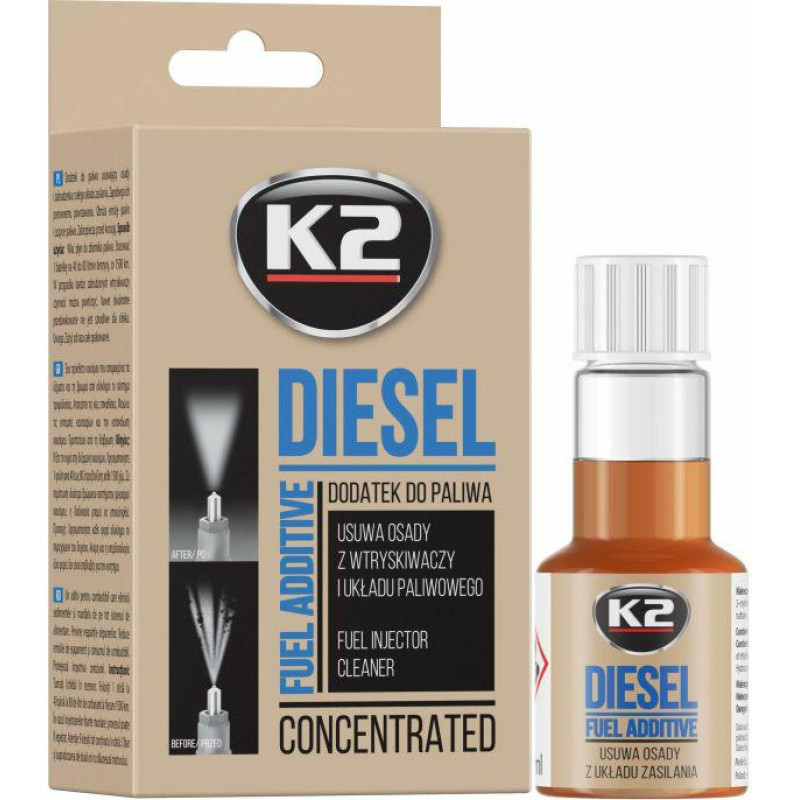 K2 DODATEK DO CZYSZCZENIA WTRYSKÓW DIESEL 50ML