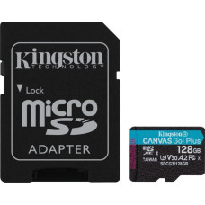 Kingston MEMORY MICRO SDXC 128GB UHS-I/W/ADAPTER SDCG3/128GB KINGSTON