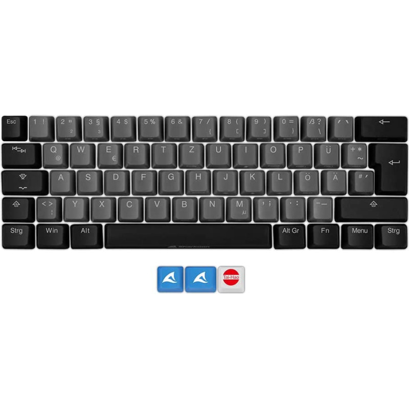 Sharkoon SKILLER SAC20 S4, keycap (black, 61 pieces, ISO layout (DE), for SKILLER SGK50 S4)