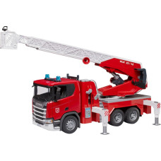 Bruder Scania Super 560R Feuerwehr mit Drehleiter, Wasserpumpe, Light & Sound