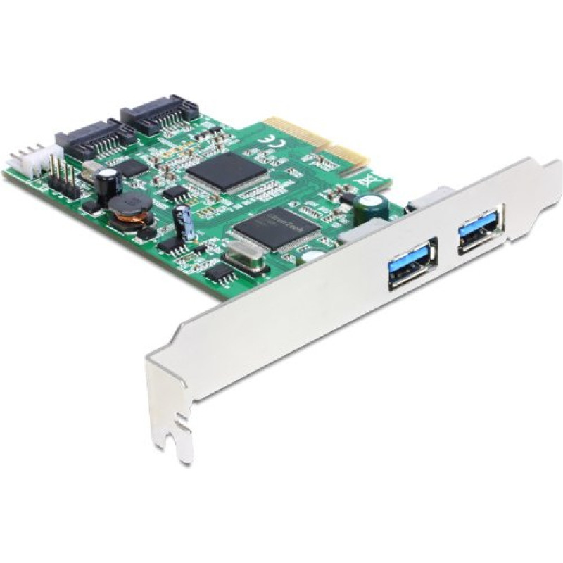 Delock PCIe controller - 2x USB 3.0 - 2x SATA