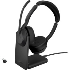 Jabra Evolve2 55, with charging station (black, stereo, UC, USB-C, Link380c)