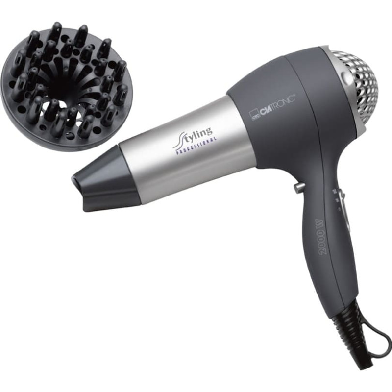 Clatronic HTD 3055, hair dryer (grey/silver)