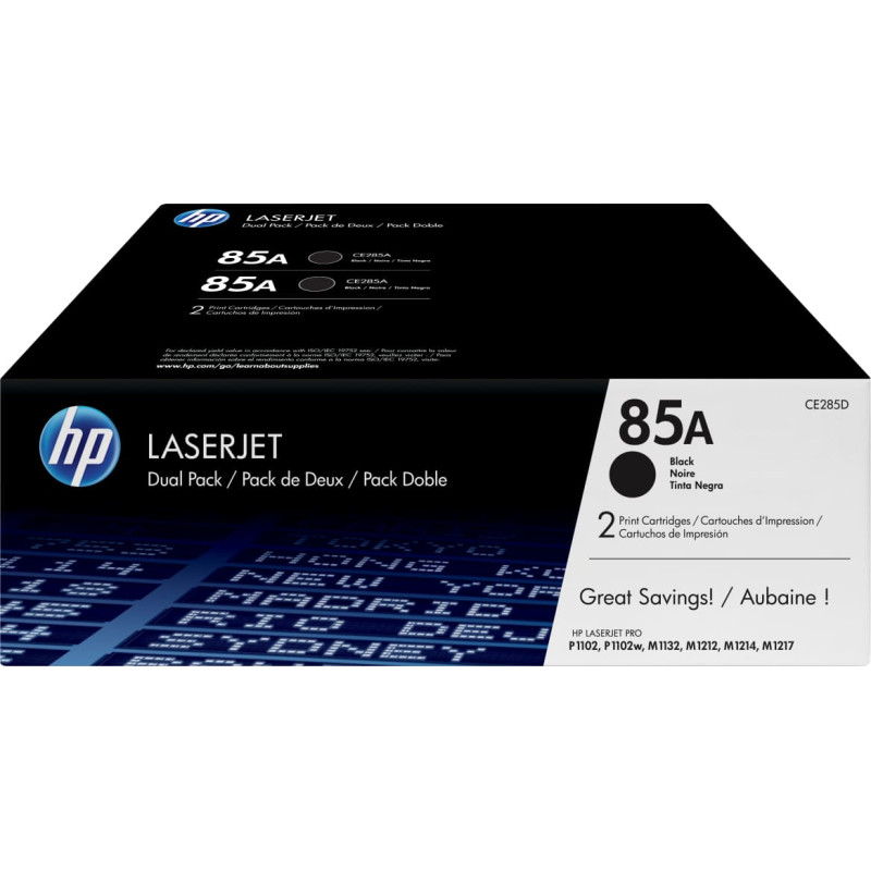 HP Toner CE 285 AD Twin Pack black No. 85 A