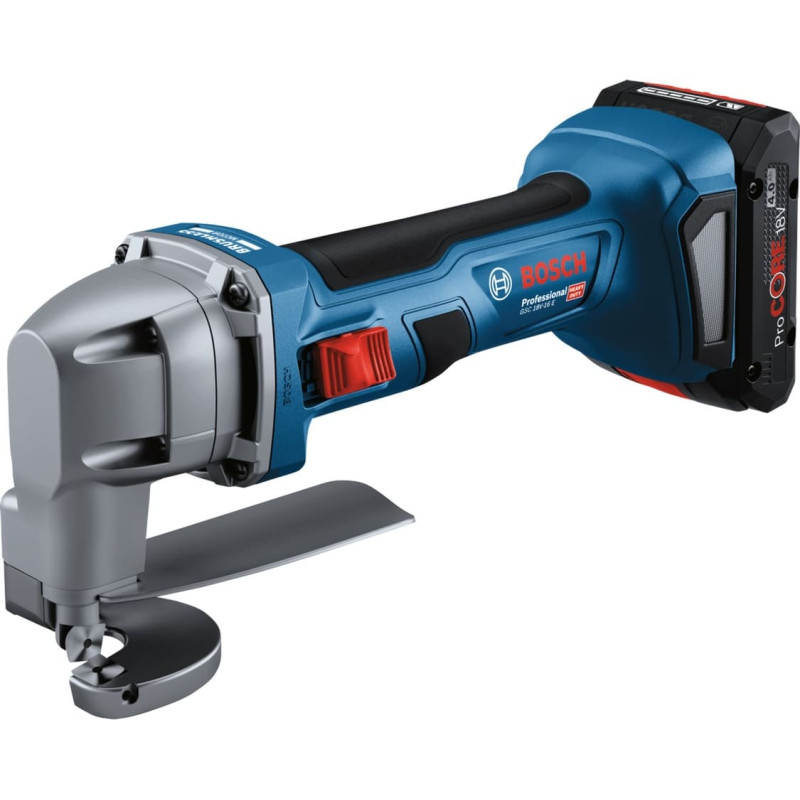 Bosch Powertools Bosch cordless metal shears GSC 18V-16 E Professional, 18V (blue/black, 2x battery ProCORE18V 4.0Ah, in L-BOXX)