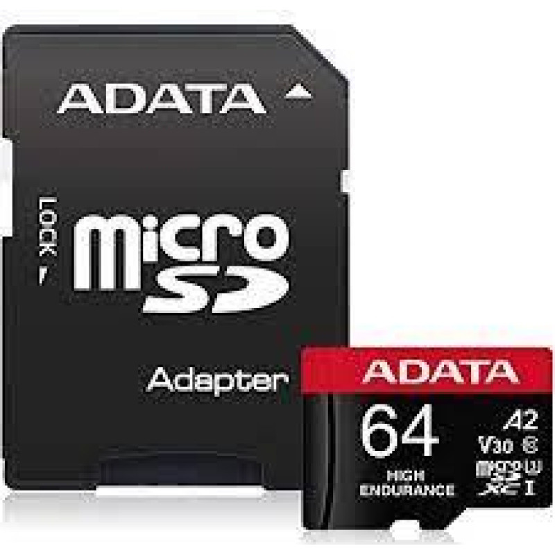 Adata MEMORY MICRO SDXC 64GB W/ADAP./AUSDX64GUI3V30SHA2-RA1 ADATA