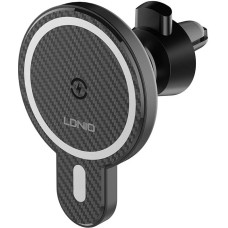 Ldnio Car Mount ,MA20 with inductive charger 15W and metal ring (Black)