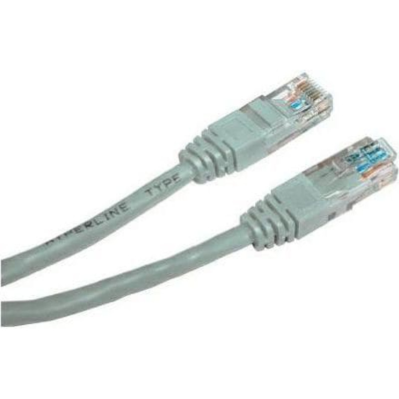 Logo RJ-45/RJ-45 kat.5e U/UTP Szary 10m (2611)