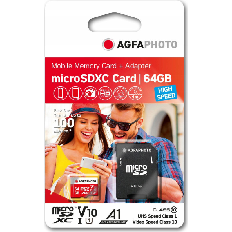Agfaphoto Tab AgfaPhoto Agfa MicroSD MicroSDXC 64 GB Class 10 UHS-I/U1 V10 (SB6032)