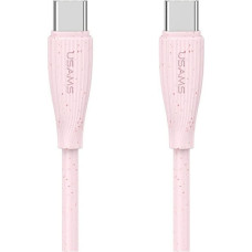 Usams Kabel USAMS Green Series SJ716 60W USB-C do USB-C 1m r&oacute;żowy