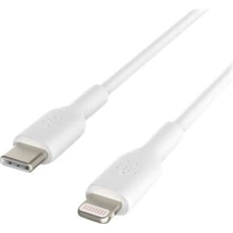 Belkin Lightning/USB-C Cable 1m PVC, mfi certified, white