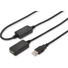 Digitus USB cable Digitus USB-A - USB-A 20 m Black (DA73102)