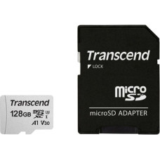 Transcend MEMORY MICRO SDXC 128GB W/ADAP/C10 TS128GUSD300S-A TRANSCEND