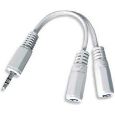 Gembird CABLE AUDIO SPLITTER 3.5MM/10CM WHT CCA-415-0.1M GEMBIRD