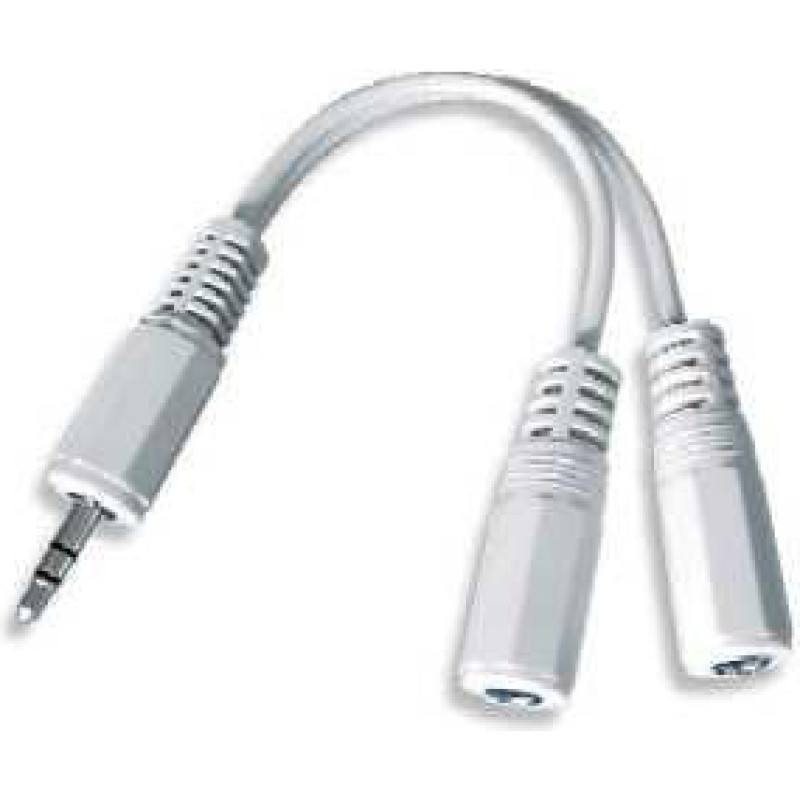 Gembird CABLE AUDIO SPLITTER 3.5MM/10CM WHT CCA-415-0.1M GEMBIRD