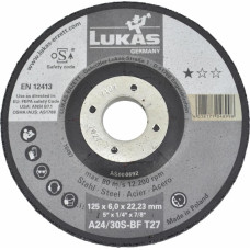 Lukas-Erzett LUKAS TARCZA DO SZLIFOWANIA 125mm x 6,0mm A24/30S-BF* METAL