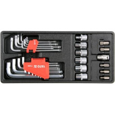 Yato KLUCZE HEX, TORX, NASADKI TORX ZESTAW 31 elem. WKŁAD DO SZAFKI YT-55451