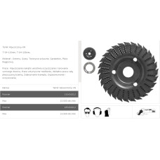 Tarpol TARNIK WPUSZCZONY  FI = 125mm x 3 x 22,2mm, UNIWERSALNY  T-64