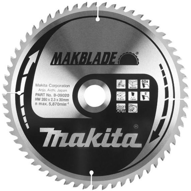 Makita PIŁA TARCZOWA 250x30mm 60-ZĘBÓW MAKBLADE