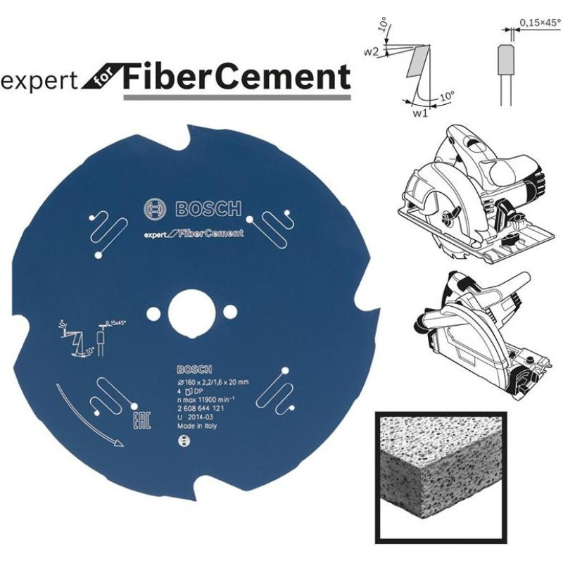 Bosch FIBER CEMENT CIRCULAR SAW EXPERT 190X30MM 4T