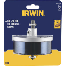 Irwin OTWORNICE DO DREWNA HCS 68, 74, 80, 90 i 100mm x 30mm do drewna z trzpieniem mocującym i wiert