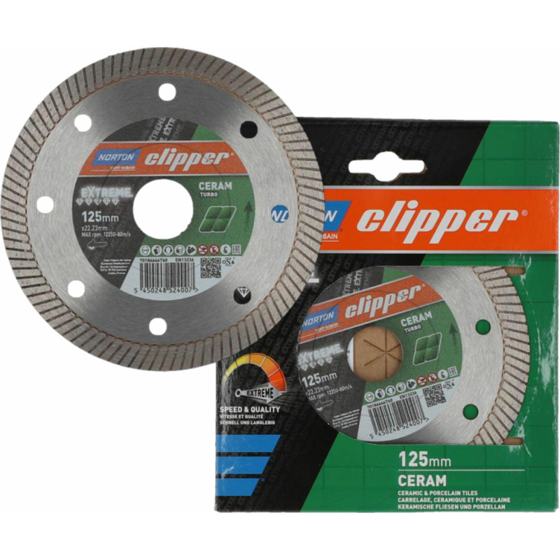 Norton TARCZA D.TURBO 125mm CLIPPER EXTREME CERAM