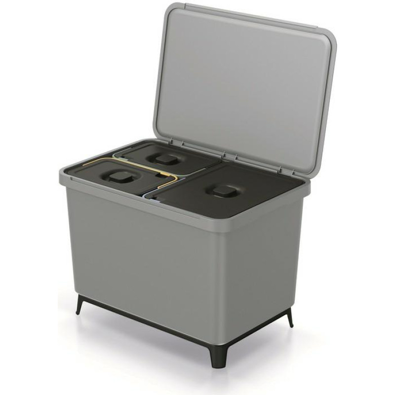 Prosperplast KEDEN KOSZ NA ŚMIECI SYSTEMA 23L + 2x10L- SMOOTH GRAY