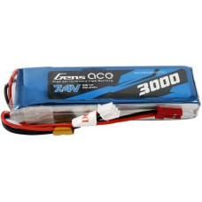 Gens Ace Battery  Gens Ace 3000mAh 7.4V 1C 2S1P LiPo