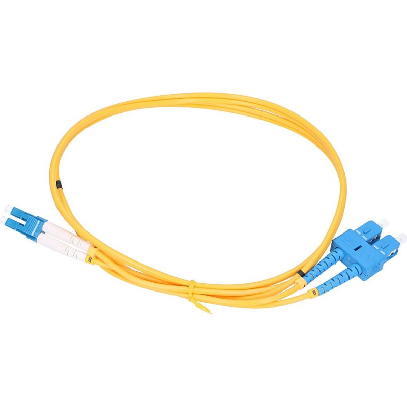 Extralink LC/UPC-SC/UPC | Patchcord | Single Mode, Duplex, G652D, 3mm, 20m