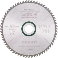 Metabo PIŁA TARCZOWA HW/CT 216x30x64z    MULTI CUT PROFESSIONAL