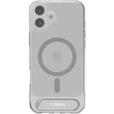 Torras Pstand Series Case for iPhone 16 (Transparent)